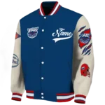 custom florida atlantic owls wildcat pawprint blue nude varsity jacket best selling.webp