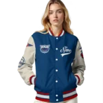 custom florida atlantic owls wildcat pawprint blue nude varsity jacket best selling.webp