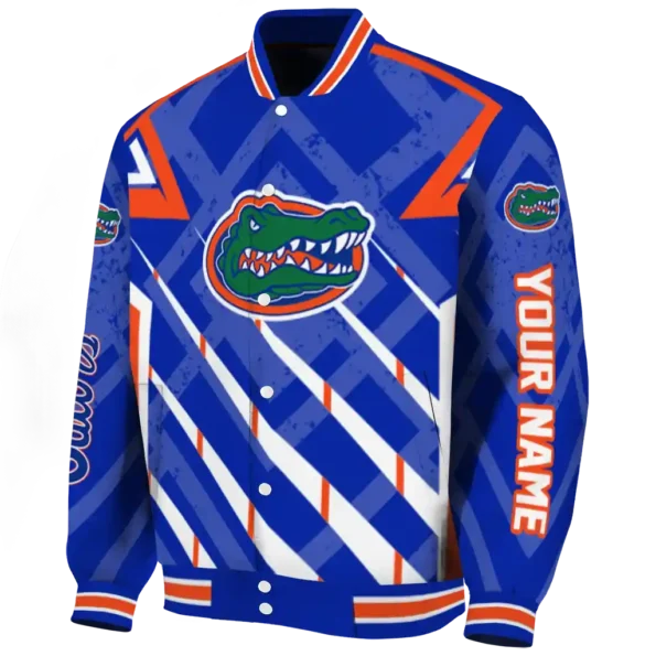 custom florida gators chevron angles blue varsity jacket best selling