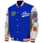 custom florida gators wildcat pawprint blue nude varsity jacket best selling.webp