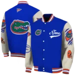 custom florida gators wildcat pawprint blue nude varsity jacket best selling.webp