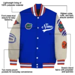 custom florida gators wildcat pawprint blue nude varsity jacket best selling.webp