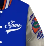 custom florida gators wildcat pawprint blue nude varsity jacket best selling.webp