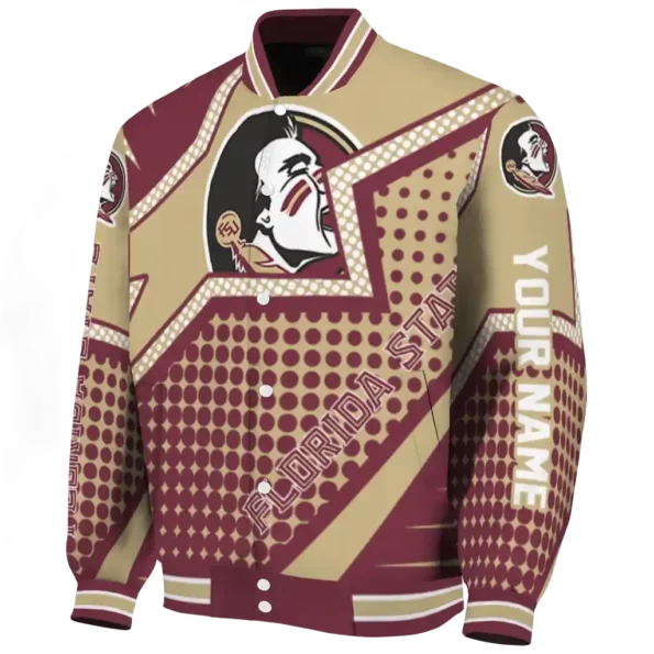 custom florida state seminoles star burst garnet varsity jacket best selling