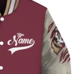 custom florida state seminoles wildcat pawprint garnet nude varsity jacket best selling.webp