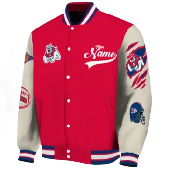 custom fresno state bulldogs wildcat pawprint red nude varsity jacket best selling.webp
