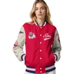 custom fresno state bulldogs wildcat pawprint red nude varsity jacket best selling.webp