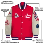 custom fresno state bulldogs wildcat pawprint red nude varsity jacket best selling.webp