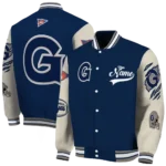 custom georgetown hoyas wildcat pawprint blue nude varsity jacket best selling.webp