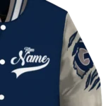 custom georgetown hoyas wildcat pawprint blue nude varsity jacket best selling.webp