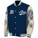 custom georgia southern eagles wildcat pawprint blue nude varsity jacket best selling.webp