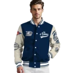custom georgia southern eagles wildcat pawprint blue nude varsity jacket best selling.webp
