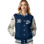 custom georgia southern eagles wildcat pawprint blue nude varsity jacket best selling.webp