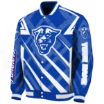custom georgia state panthers chevron angles blue varsity jacket best selling.webp