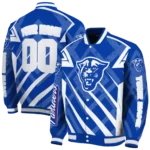 custom georgia state panthers chevron angles blue varsity jacket best selling.webp