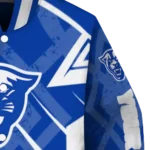 custom georgia state panthers chevron angles blue varsity jacket best selling.webp