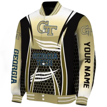 custom georgia tech yellow jackets mesh effect gold black varsity jacket best selling.webp