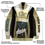 custom georgia tech yellow jackets mesh effect gold black varsity jacket best selling.webp