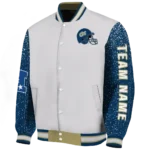 custom georgia tech yellow jackets speckled arms gold gray varsity jacket best selling.webp