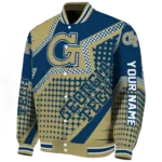 custom georgia tech yellow jackets star burst gold varsity jacket best selling.webp