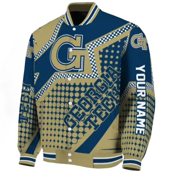 custom georgia tech yellow jackets star burst gold varsity jacket best selling.webp
