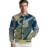 custom georgia tech yellow jackets star burst gold varsity jacket best selling.webp