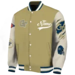 custom georgia tech yellow jackets wildcat pawprint gold nude varsity jacket best selling.webp