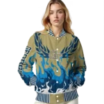 custom georgia tech yellow jackets winged blaze gold white varsity jacket best selling.webp