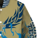 custom georgia tech yellow jackets winged blaze gold white varsity jacket best selling.webp