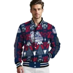 custom gonzaga bulldogs pyramid shapes blue varsity jacket best selling.webp