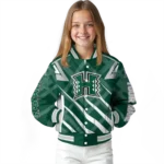 custom hawaii rainbow warriors chevron angles green varsity jacket best selling.webp