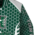 custom hawaii rainbow warriors hexagon grid green varsity jacket best selling.webp