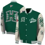 custom-hawaii-rainbow-warriors-wildcat-pawprint-green-nude-varsity-jacket-best-selling.webp