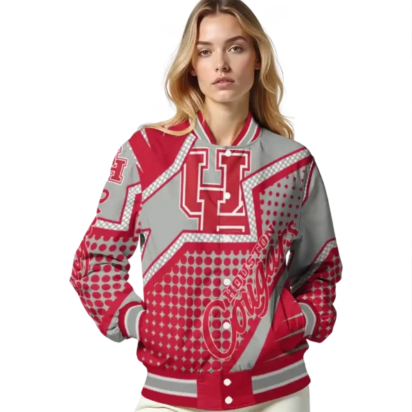 custom houston cougars star burst red varsity jacket latest model.webp