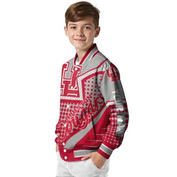 custom houston cougars star burst red varsity jacket trendy.webp