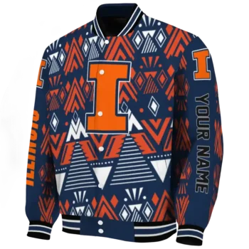 custom illinois fighting illini pyramid shapes blue varsity jacket best selling.webp