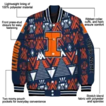 custom illinois fighting illini pyramid shapes blue varsity jacket best selling.webp