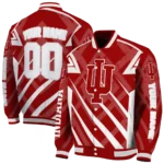 custom indiana hoosiers chevron angles red varsity jacket best selling.webp