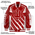 custom indiana hoosiers chevron angles red varsity jacket best selling.webp