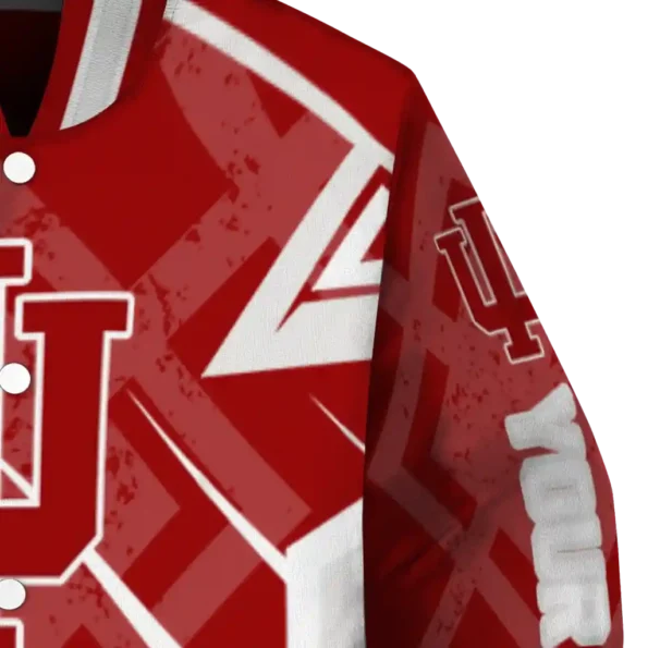 custom indiana hoosiers chevron angles red varsity jacket premium grade.webp