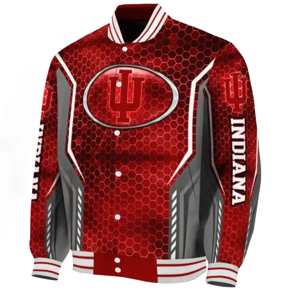 custom indiana hoosiers power plate red varsity jacket best selling