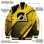 custom iowa hawkeyes star burst black varsity jacket best selling.webp