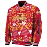 custom iowa state cyclones pyramid shapes red varsity jacket best selling.webp
