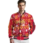 custom iowa state cyclones pyramid shapes red varsity jacket best selling.webp