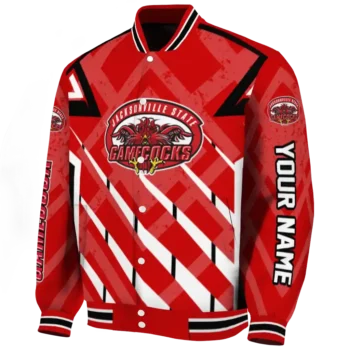 custom jacksonville state gamecocks chevron angles red varsity jacket best selling.webp
