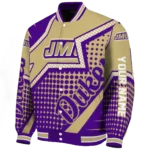 custom james madison dukes star burst purple varsity jacket best selling.webp