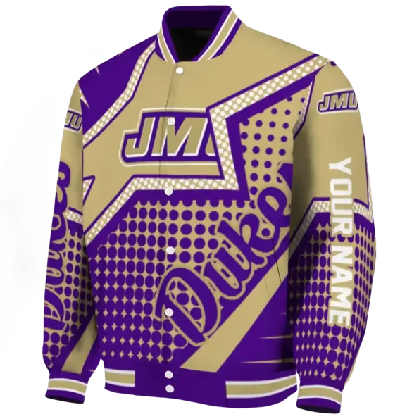 custom james madison dukes star burst purple varsity jacket best selling.webp