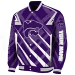 custom kansas state wildcats chevron angles purple varsity jacket best selling.webp