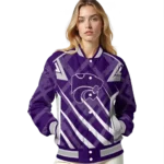 custom kansas state wildcats chevron angles purple varsity jacket best selling.webp