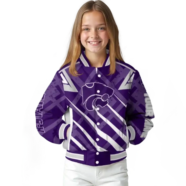 custom kansas state wildcats chevron angles purple varsity jacket top rated.webp